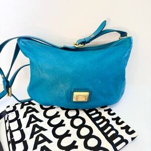 Marc Jacobs Leather Blue Adjustable Crossbody Bag